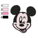 Mickey Mouse Winks Embroidery Design
